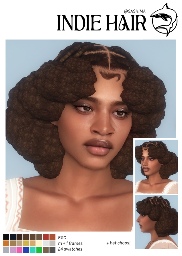 Maxis Match Indie Hair by simsfinds - The Sims 4 Custom Content