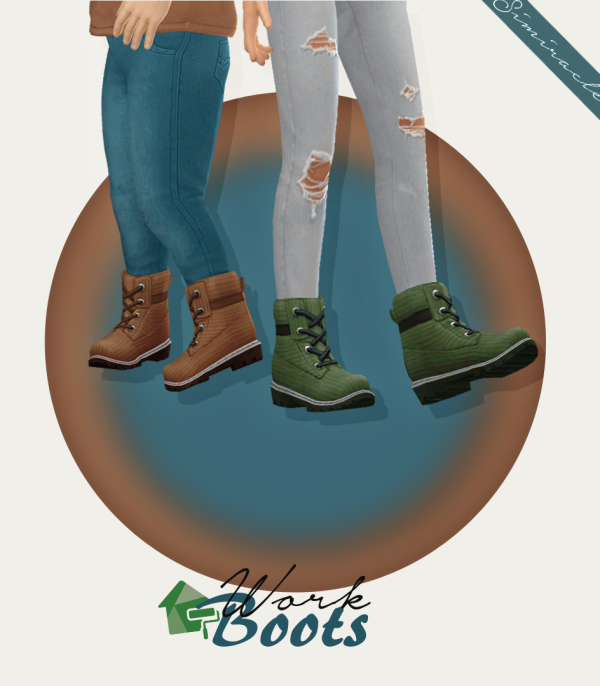 Maxis Match Work Boots by simsfinds - The Sims 4 Custom Content