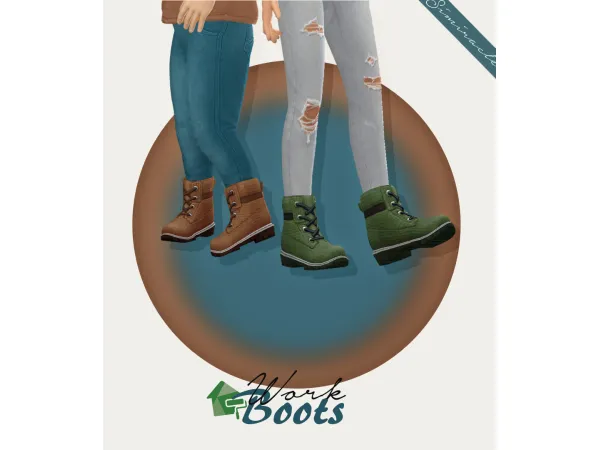 Maxis Match Work Boots - The Sims 4 Custom Content