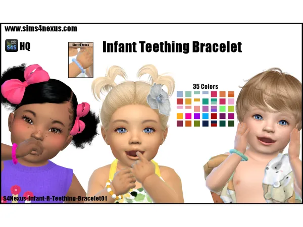 Alpha Infant Teething Bracelet - The Sims 4 Custom Content
