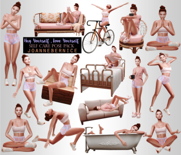 Alpha Self Care Pose Pack by simsfinds - The Sims 4 Custom Content