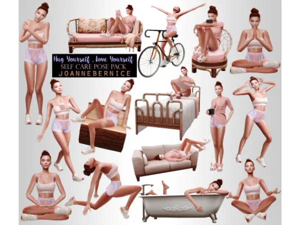 Alpha Self Care Pose Pack - The Sims 4 Custom Content