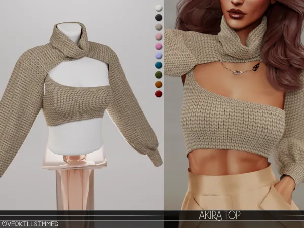 Alpha Akira top by overkillsimmer - The Sims 4 Custom Content