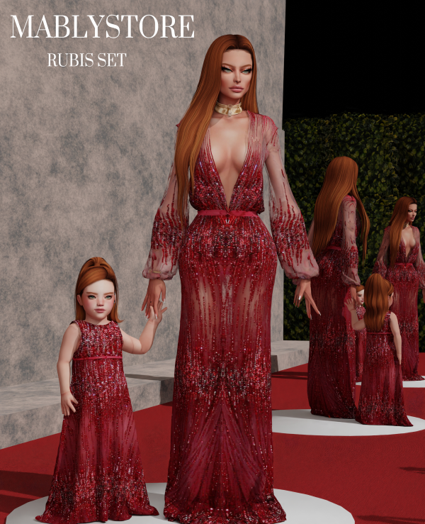 Alpha RUBI SET by simsfinds - The Sims 4 Custom Content