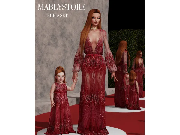 Alpha RUBI SET by Mably Store - The Sims 4 Custom Content