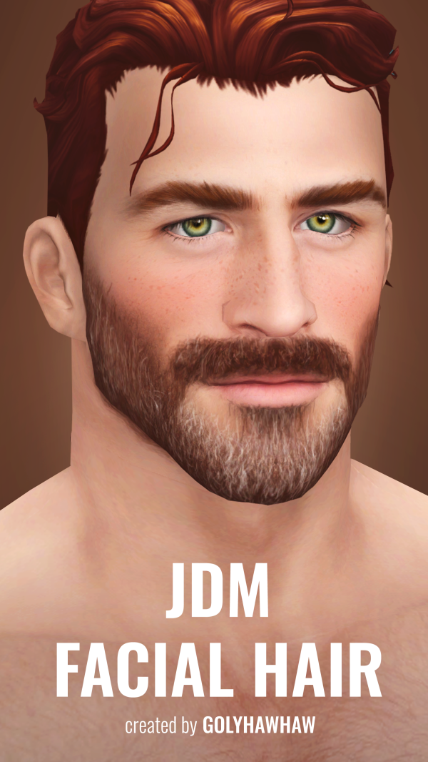Mix JDM Facial Hair by simsfinds - The Sims 4 Custom Content
