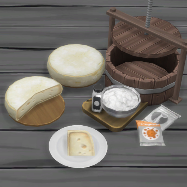 Maxis Match Reblochon Cheese Cheese Ingredient by simsfinds - The Sims 4 Custom Content