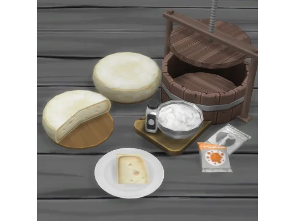 Maxis Match Reblochon Cheese Cheese Ingredient - The Sims 4 Custom Content