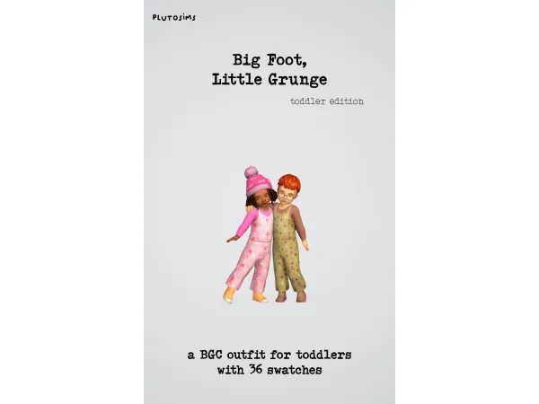 Maxis Match Big Foot Little Grunge An Outfit for Toddlers by Pluto Sims - The Sims 4 Custom Content