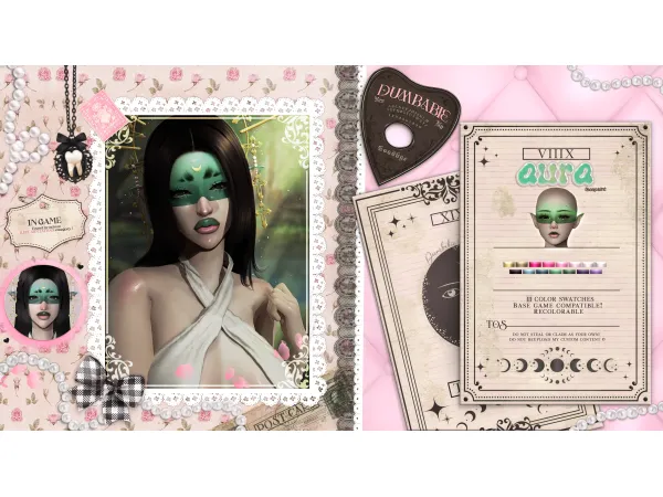 Alpha Aura Facepaint - The Sims 4 Custom Content
