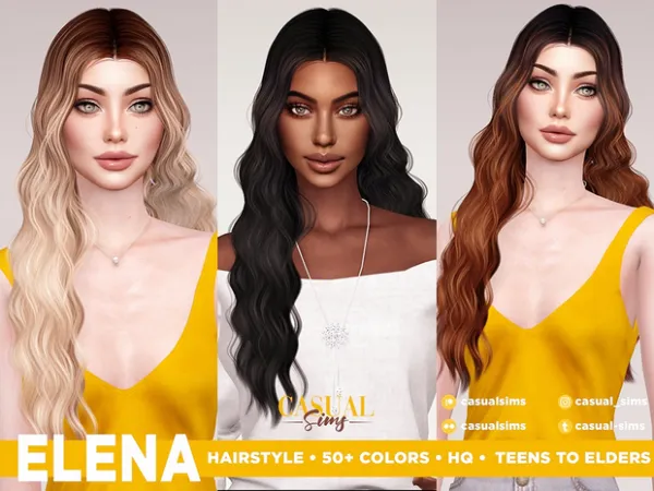 Alpha Elena Hairstyle by CasualSims - The Sims 4 Custom Content