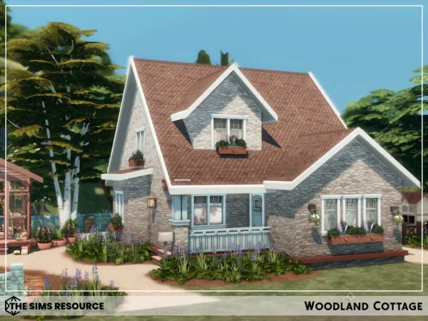 Maxis Match Woodland Cottage Nocc - The Sims 4 Custom Content