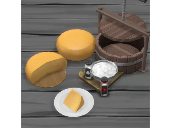 Maxis Match Cheddar Cheese Cheese Ingredient - The Sims 4 Custom Content