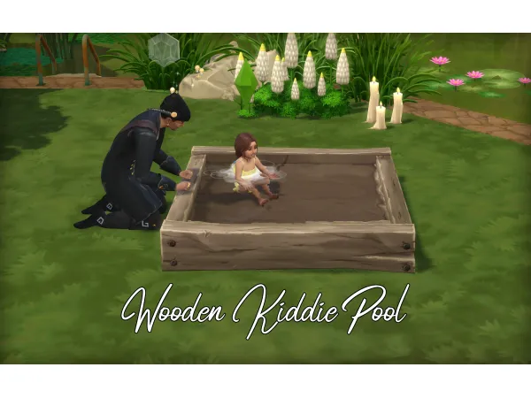 Maxis Match Wooden Kiddie Pool by simsfinds - The Sims 4 Custom Content
