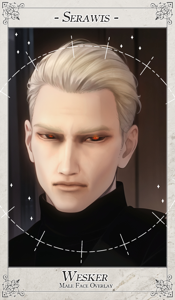 Maxis Match SERAWIS Wesker ( face overlay ) by simsfinds - The Sims 4 Custom Content