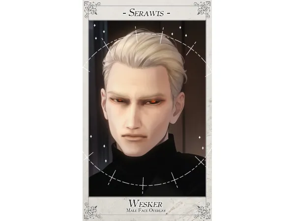 Maxis Match SERAWIS Wesker ( face overlay ) - The Sims 4 Custom Content