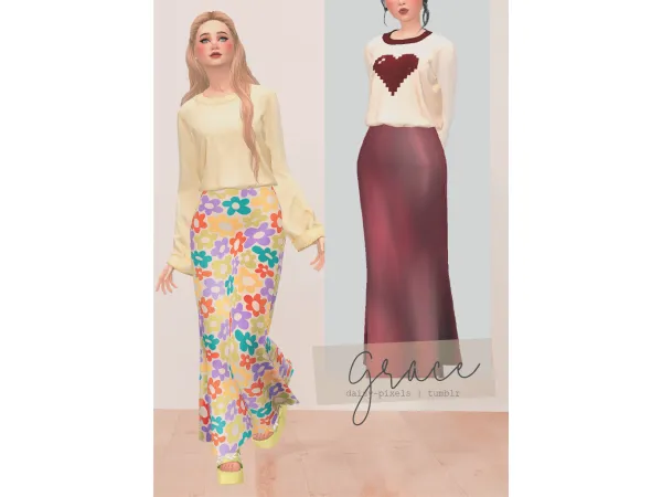 Alpha Grace Set by Daisy Pixels - The Sims 4 Custom Content