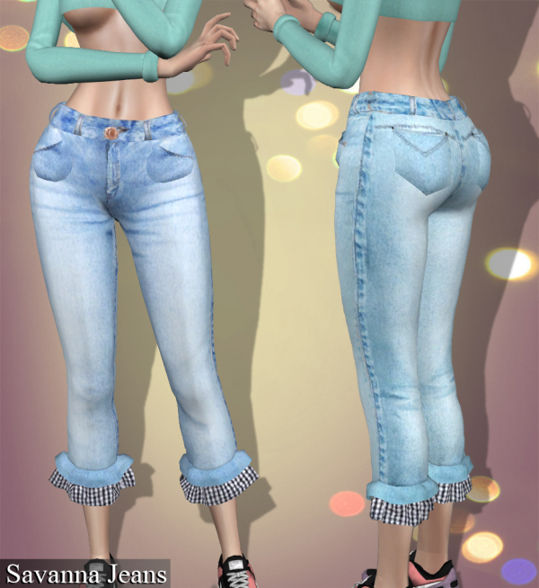 Alpha Savanna Jeans by simsfinds - The Sims 4 Custom Content
