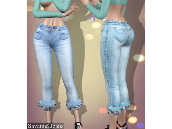 Alpha Savanna Jeans - The Sims 4 Custom Content