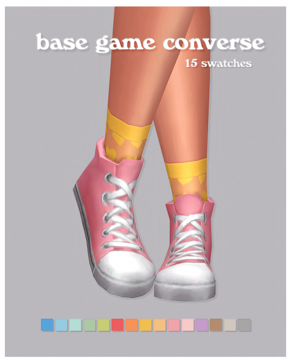 Maxis Match base game converse recolor by simsfinds - The Sims 4 Custom Content