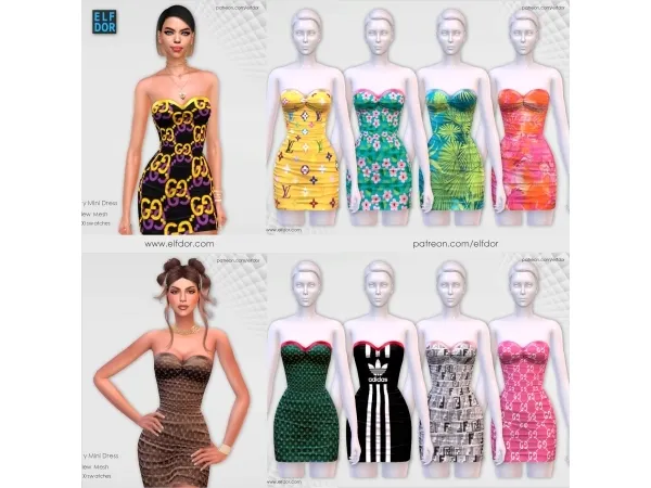 Maxis Match 2023 June 3 Mini Party Dress New on my Patreon - The Sims 4 Custom Content