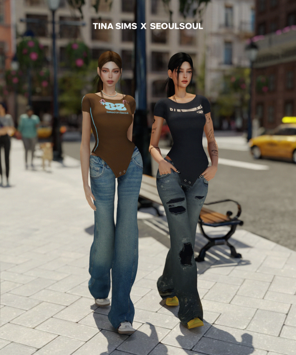 Alpha [TINA SIMS X SEOULSOUL] Collab Set by simsfinds - The Sims 4 Custom Content