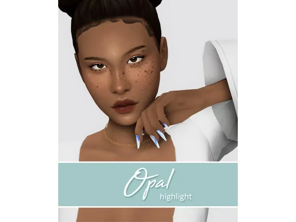 Maxis Match OPAL a face highlight eyelid shimmer by nesurii - The Sims 4 Custom Content