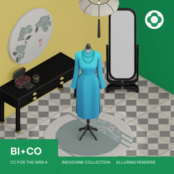 Maxis Match Indochine Collection Alluring Penderie Set by simsfinds - The Sims 4 Custom Content