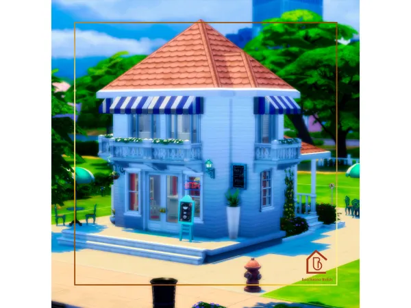Maxis Match COFFEE SHOP APARTMENT - The Sims 4 Custom Content