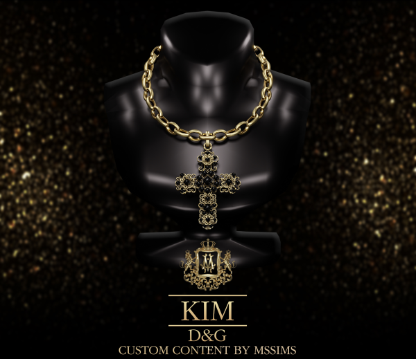 Alpha KIM DG necklace by simsfinds - The Sims 4 Custom Content
