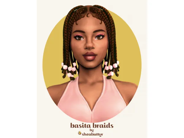Maxis Match basita braids by sheabuttyr - The Sims 4 Custom Content
