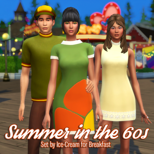 Maxis Match Summer in the 60s June 2023 Set creamforbreakfast by simsfinds - The Sims 4 Custom Content