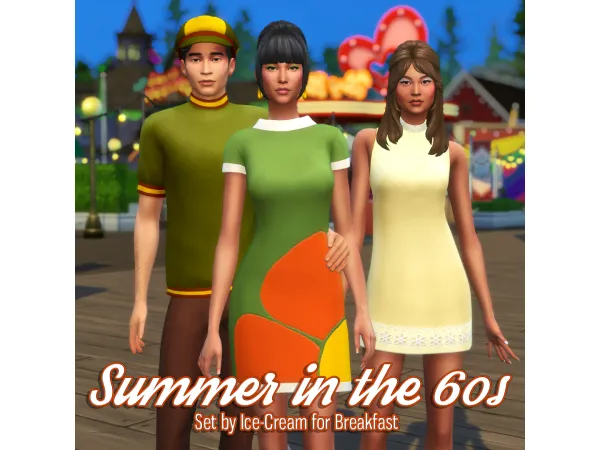 Maxis Match Summer in the 60s June 2023 Set creamforbreakfast by ice - The Sims 4 Custom Content