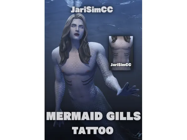 Mix JariSimCC Tattoo MermaidGills by JariSimCC - The Sims 4 Custom Content