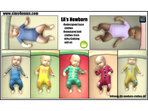 Maxis Match Newborn Clothes Bassinet RecoloredRetextured - The Sims 4 Custom Content