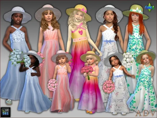 Maxis Match Formal dresses and hats - The Sims 4 Custom Content