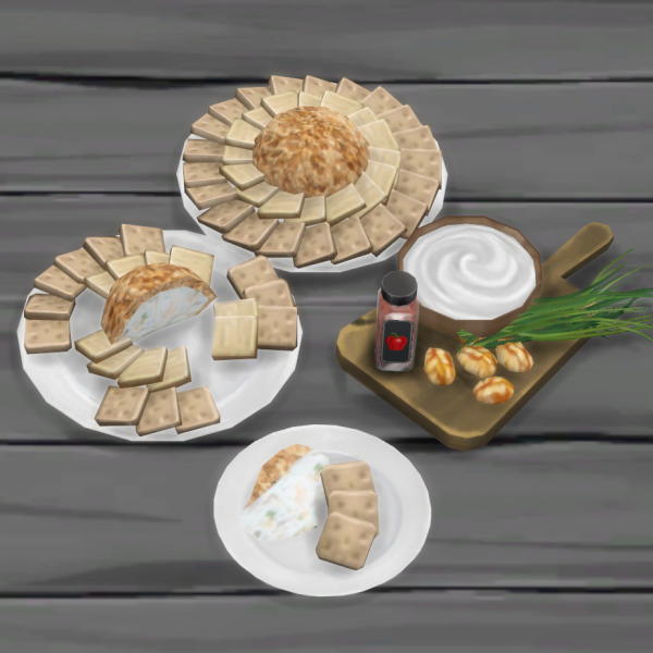Maxis Match Classic Cheeseball Homestyle Recipe by simsfinds - The Sims 4 Custom Content