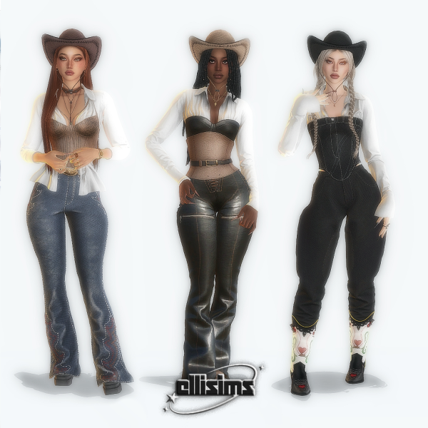 Alpha Cow Girls by simsfinds - The Sims 4 Custom Content