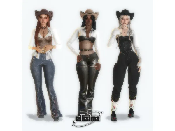 Alpha Cow Girls by ellisims - The Sims 4 Custom Content