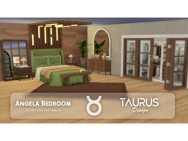 Maxis Match Angela Bedroom by Taurus Design - The Sims 4 Custom Content