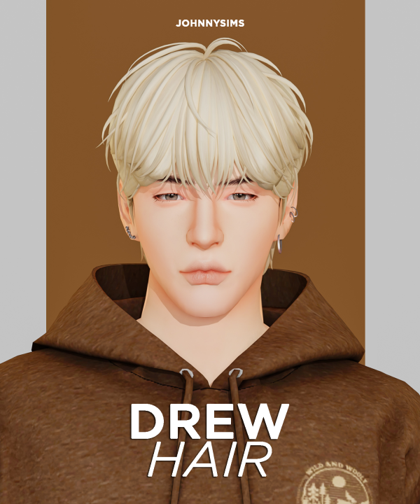 Maxis Match Drew Hair by simsfinds - The Sims 4 Custom Content