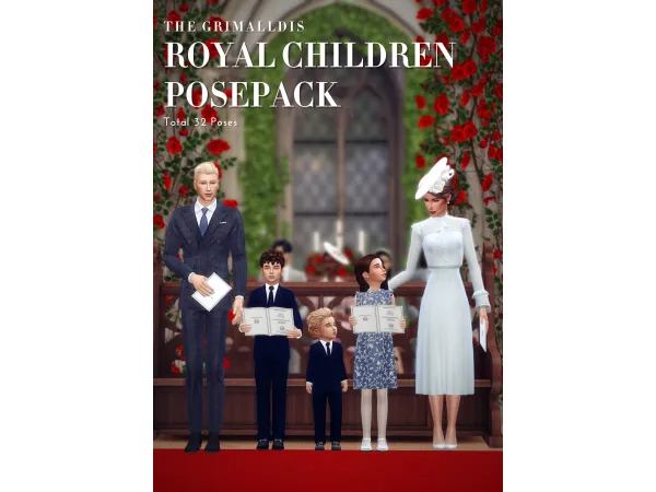 Mix The Grimalldis Royal Children Posepack by TheGrimalldis - The Sims 4 Custom Content
