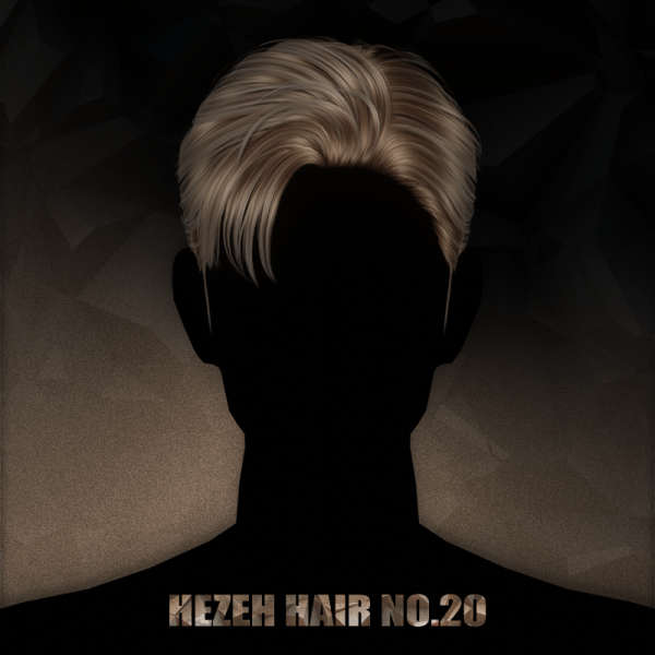 Alpha [Hezeh]Hair_No20 by hezeh - The Sims 4 Custom Content