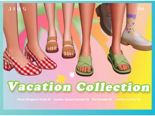 Mix Download Vacation Collection05 sims by Jius - The Sims 4 Custom Content