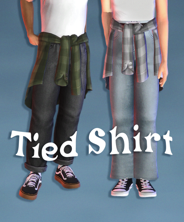 Maxis Match tied shirt by simsfinds - The Sims 4 Custom Content