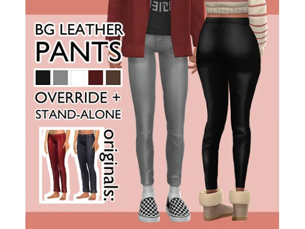 Maxis Match leather pants - The Sims 4 Custom Content
