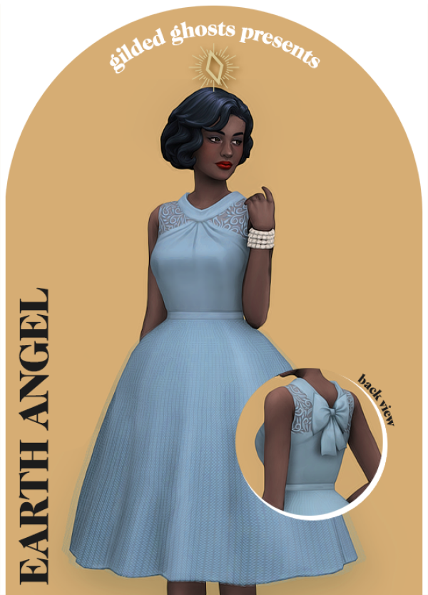 Maxis Match Earth Angel A Late 1950s Party Dress by simsfinds - The Sims 4 Custom Content