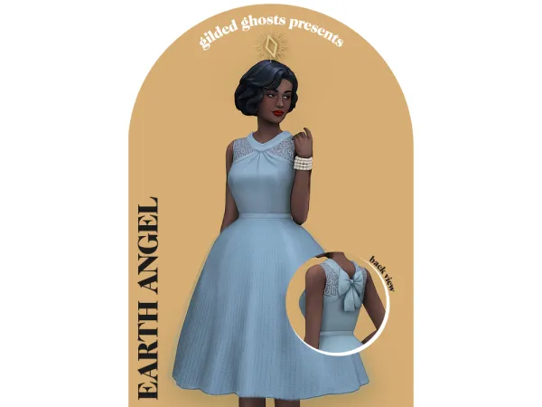 Maxis Match Earth Angel A Late 1950s Party Dress by GildedGhosts - The Sims 4 Custom Content