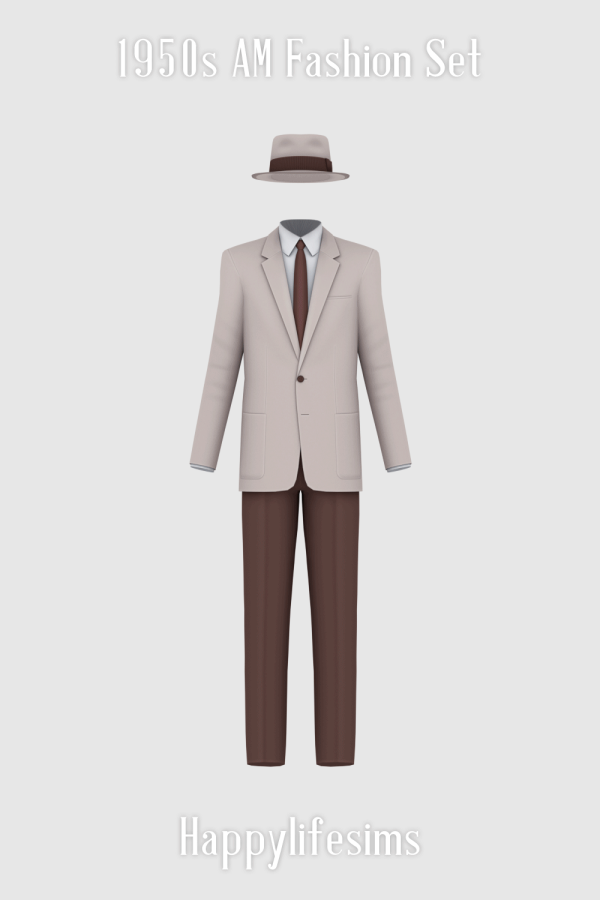 Mix [Lonelyboy] 1950s AM Fashion Set (Koonam) by simsfinds - The Sims 4 Custom Content