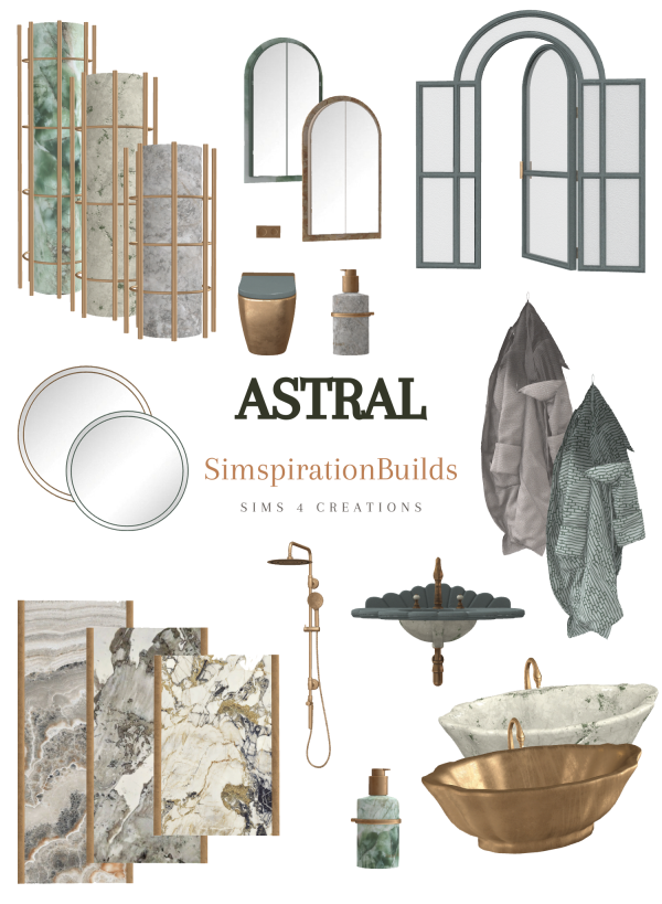 Alpha Astral Bathroom by simsfinds - The Sims 4 Custom Content